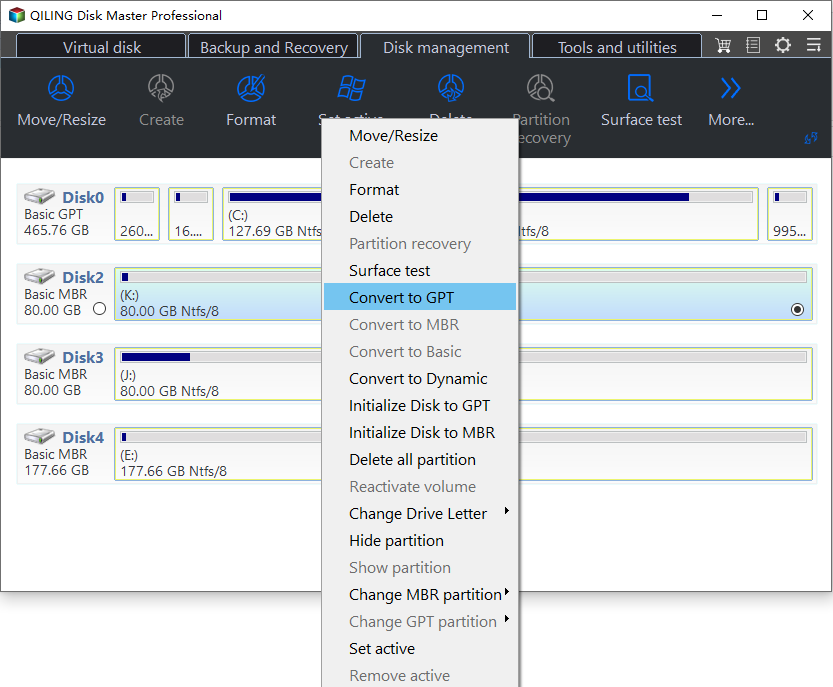 Convert System Disk to GPT