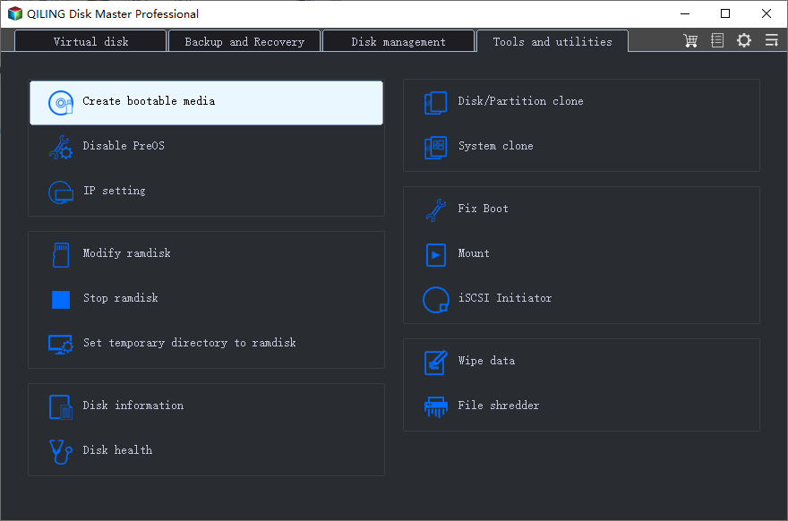 Tools Recovery Environment