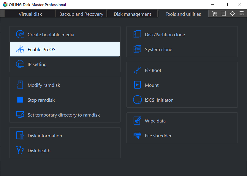 Enable Qiling Recovery Environment Boot Option