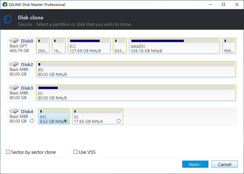 Select Destination Disk