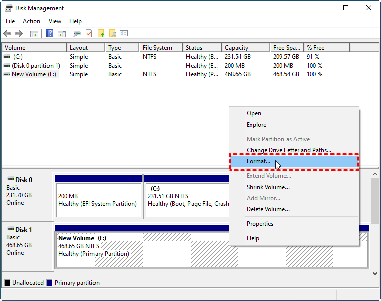 Format HDD for Storage