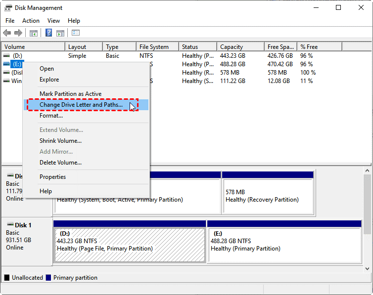 ChangeDriveLetterAndPaths