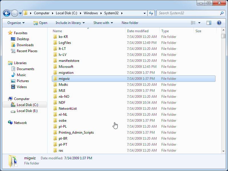 Migwiz Folder