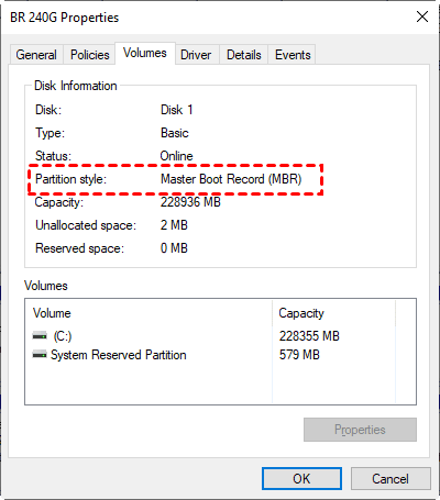 Disk Partition Style