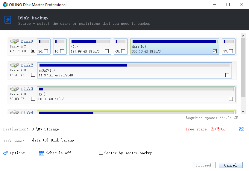 Add Partition or Volume