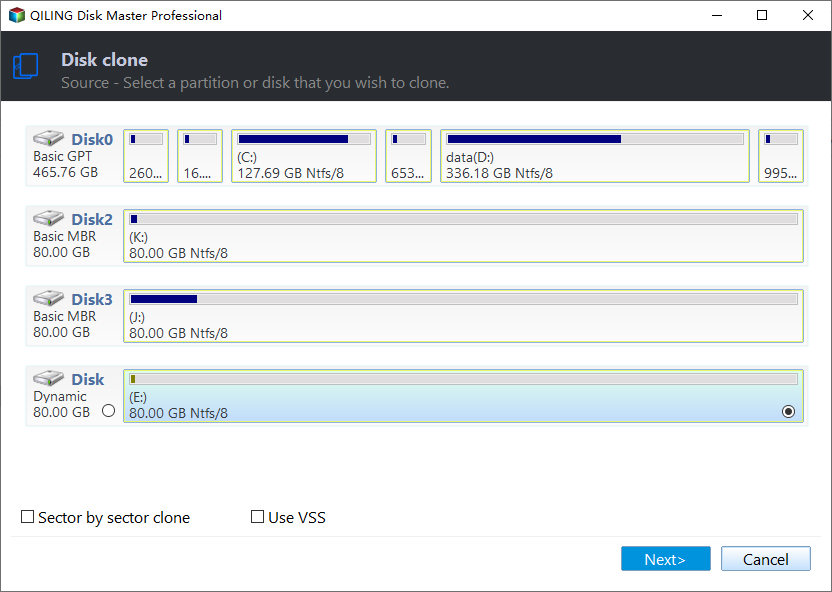 Select Source Partition