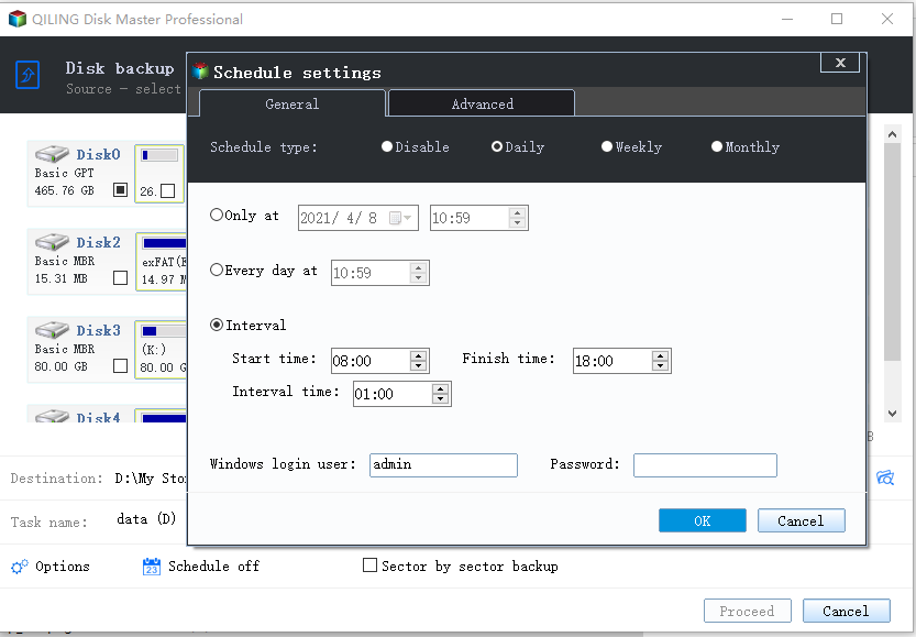 Schedule Settings