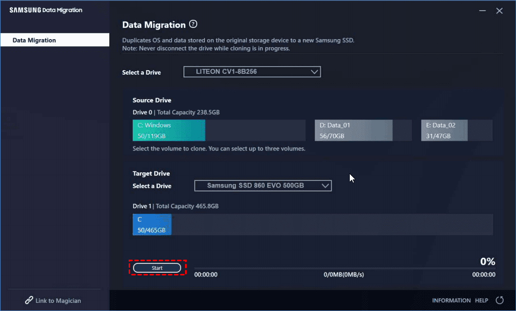 Samsung Data Migration Proceed