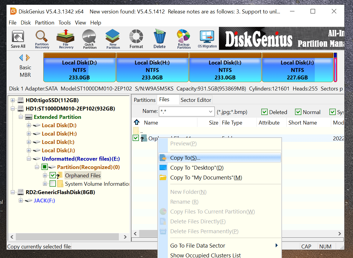 recover files from raw partition free by diskgenius
