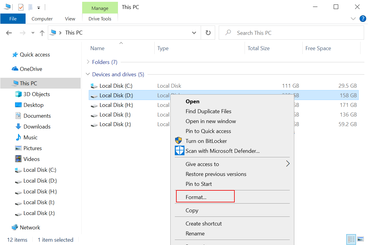 format raw partition