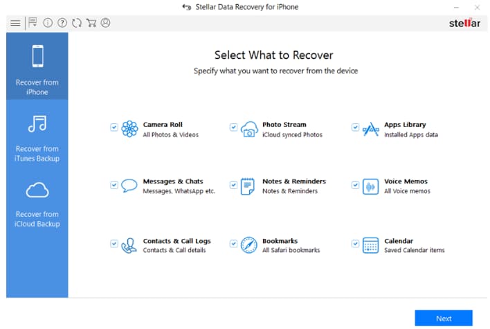 Stellar Data Recovery for iPhone