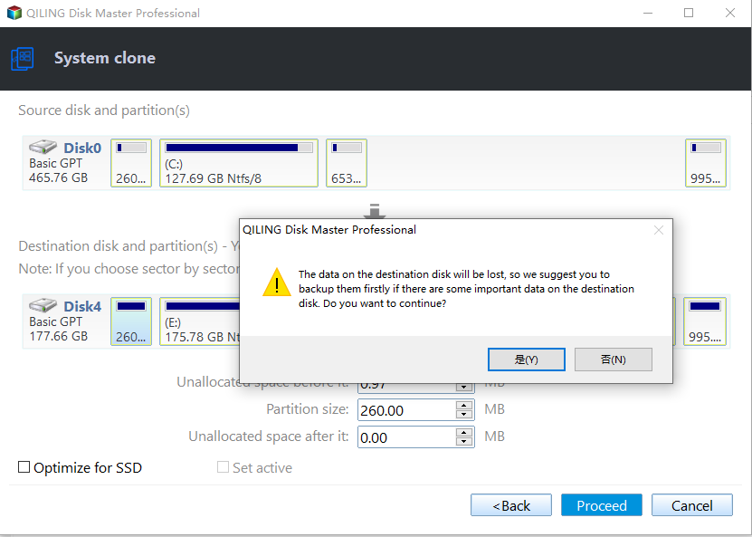 Partitioned SSD Warning