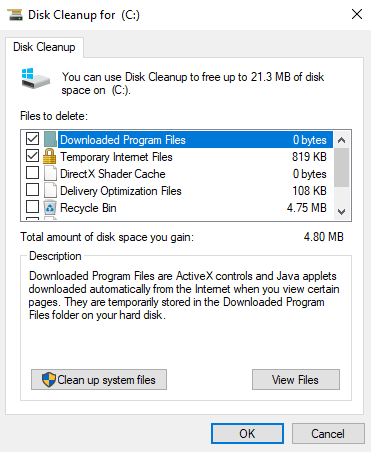 Disk Cleanup