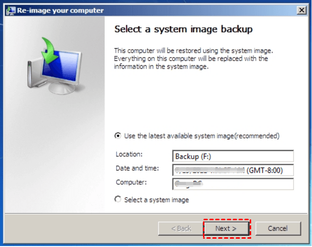 Select System Image
