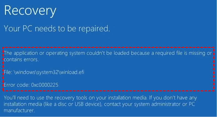 Winload.efi Error 0xc0000225